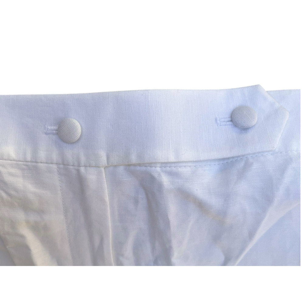 Calvin Klein Linen Tapered Ankle Dress Pants | Women Plus 20W, White NEW $109 - Picture 15 of 15
